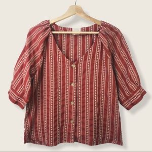 Harper Button Down Balloon Sleeve Top